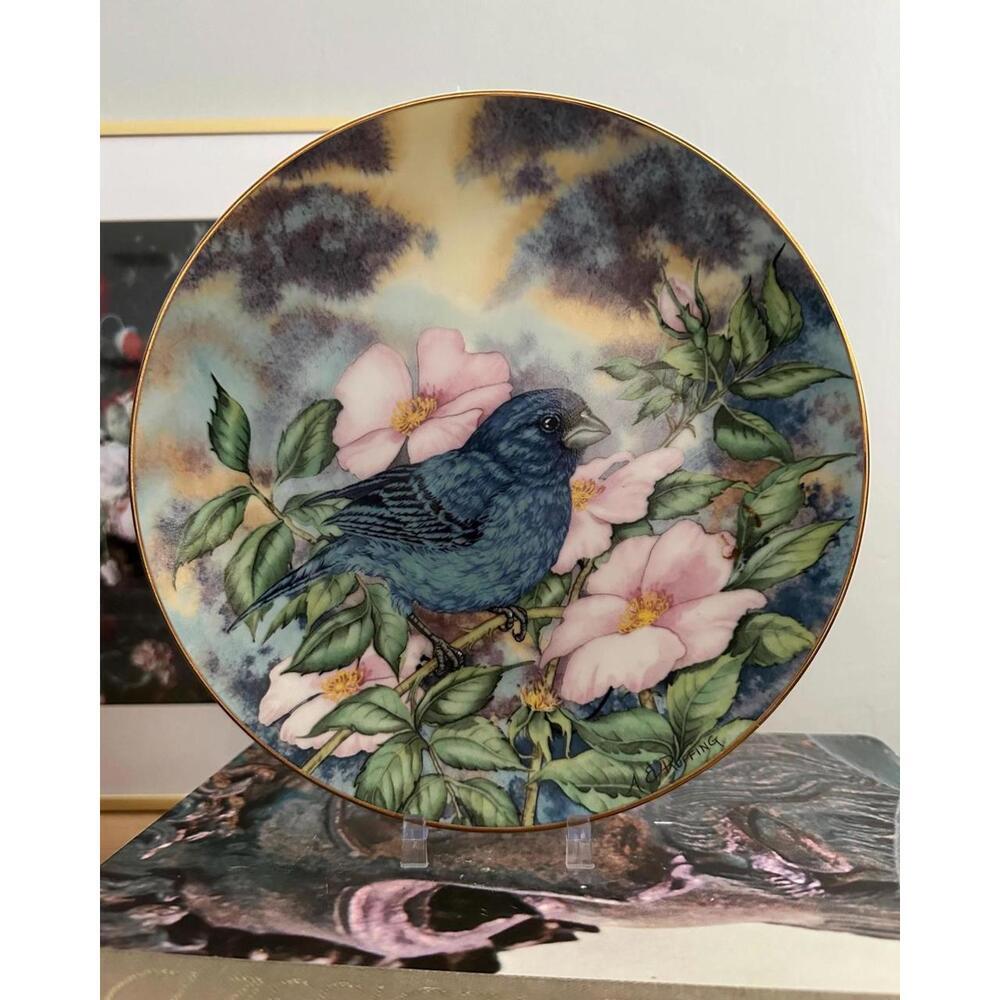 Indigo Bunting Songbirds of the South Series Collector Plate by Royal Windsor